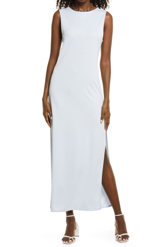 Open Edit Wear Two Ways Knit Midi Dress In Blue Feather