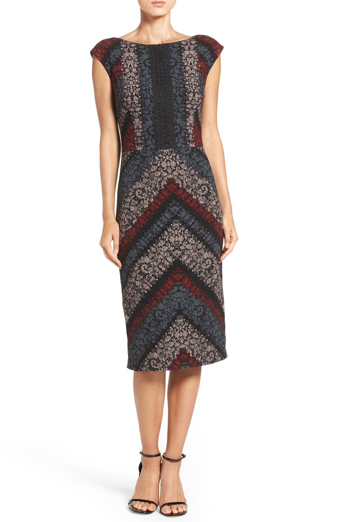 Maggy London Print Crepe Midi Dress (Regular & Petite) Nordstrom
