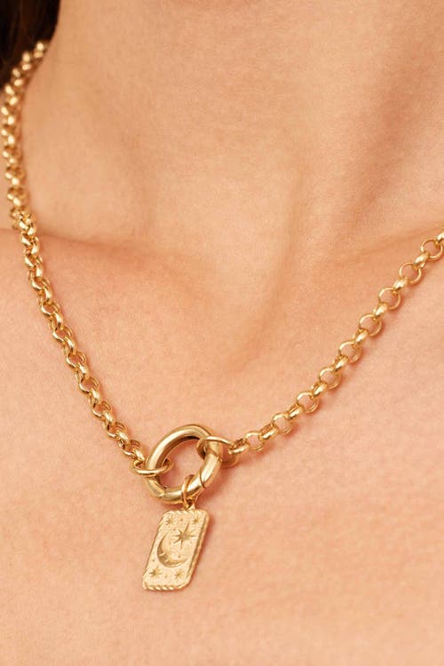 Oradina 14k Yellow Gold Goodnight Moon Pendant Charm In Yellow Gold