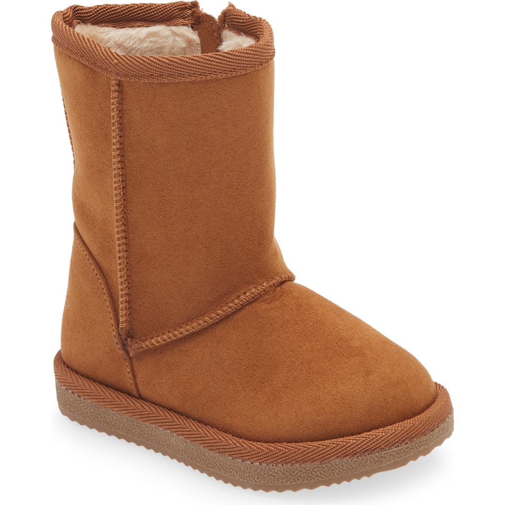 Harper Canyon Kids' Ella Faux Shearling Tall Boot In Tan Chestnut