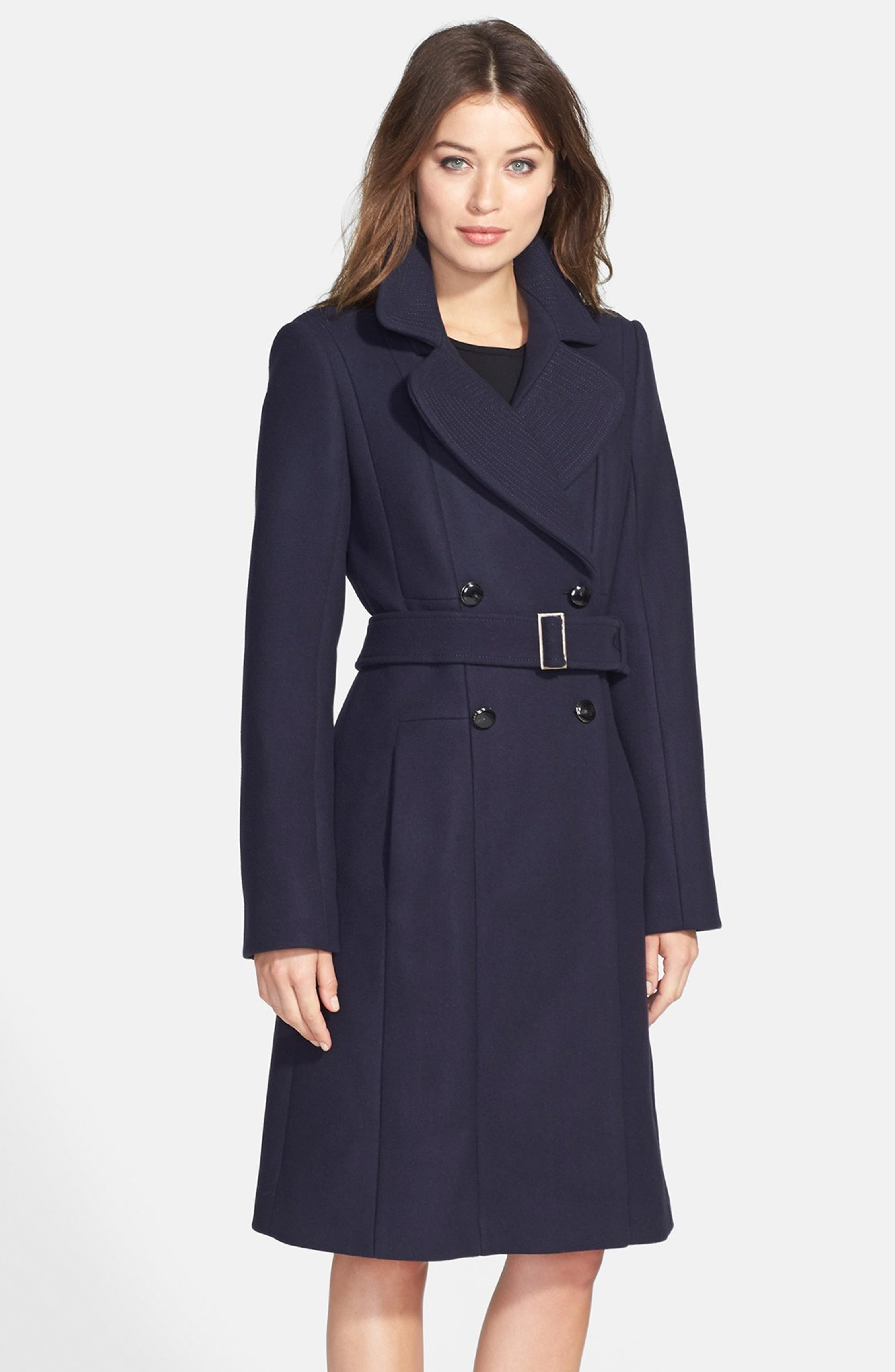 BOSS Double Breasted Wool Blend Coat | Nordstrom