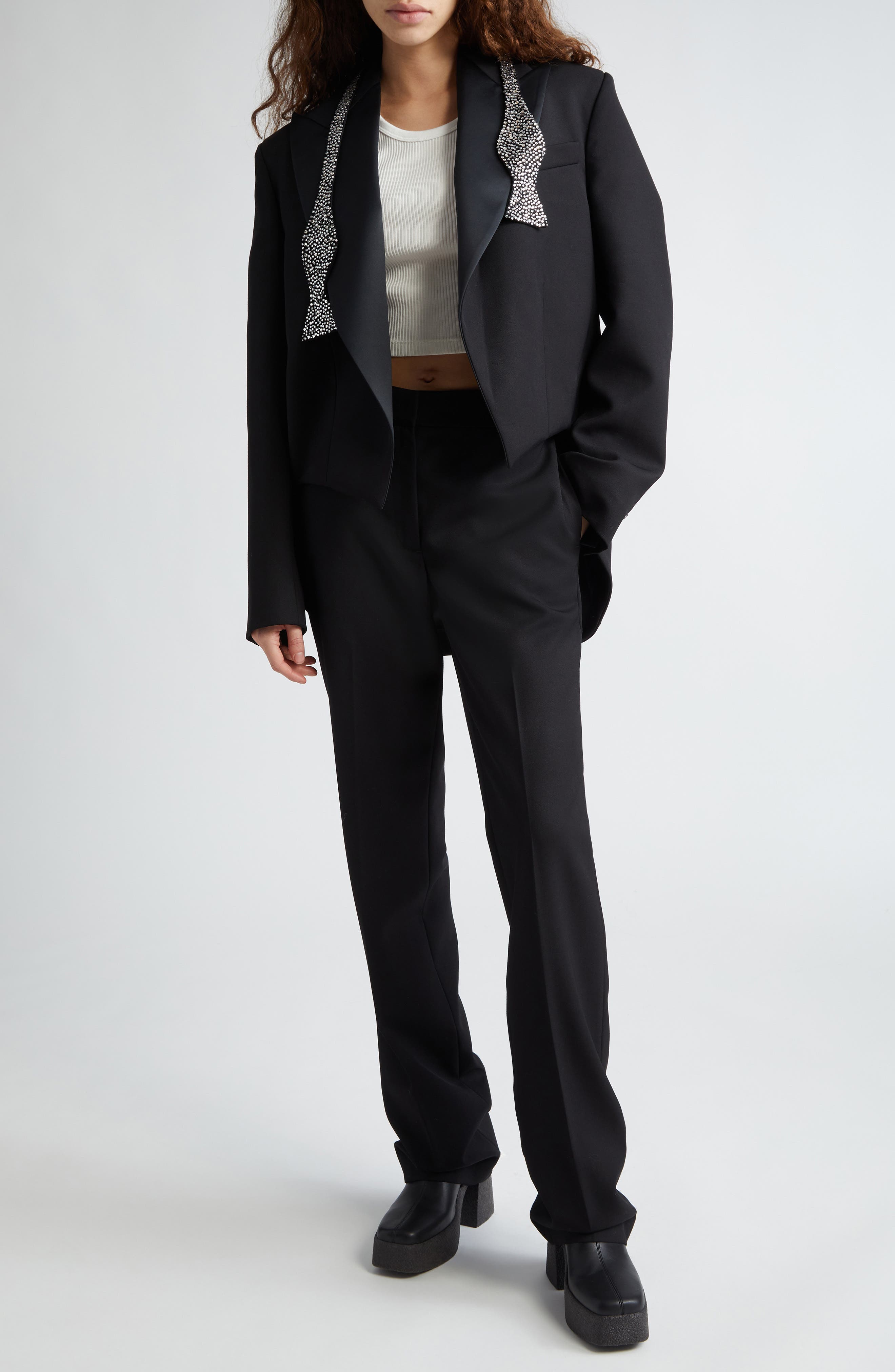 Stella McCartney wool tuxedo vest - Black
