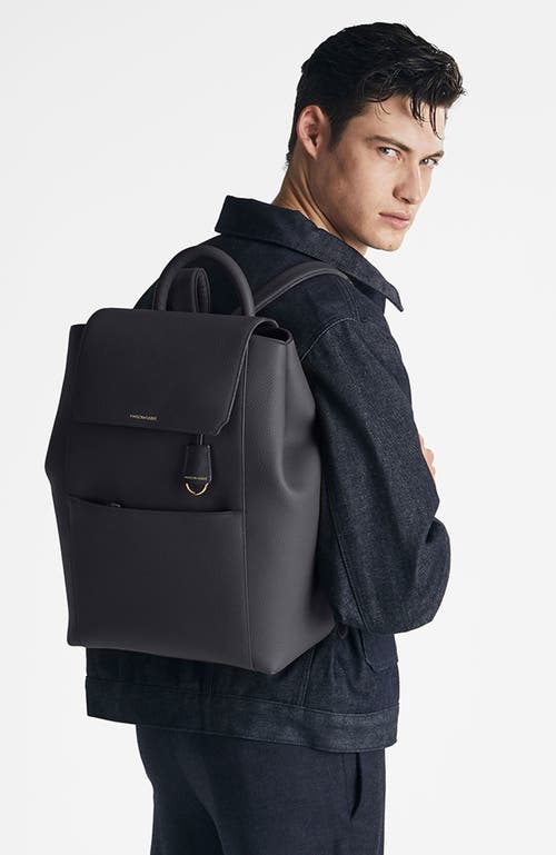 Shop Maison De Sabre Maison De Sabré Large Leather Soft Backpack In Graphite Grey