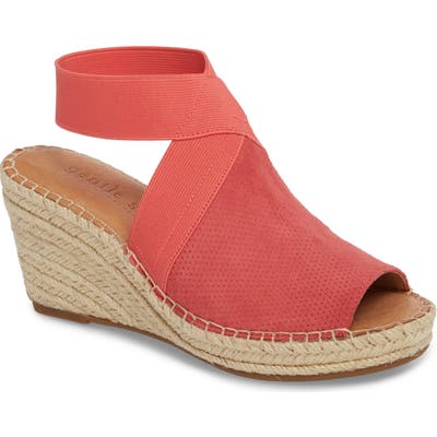 Gentle Souls Signature Colleen Espadrille Wedge- Coral
