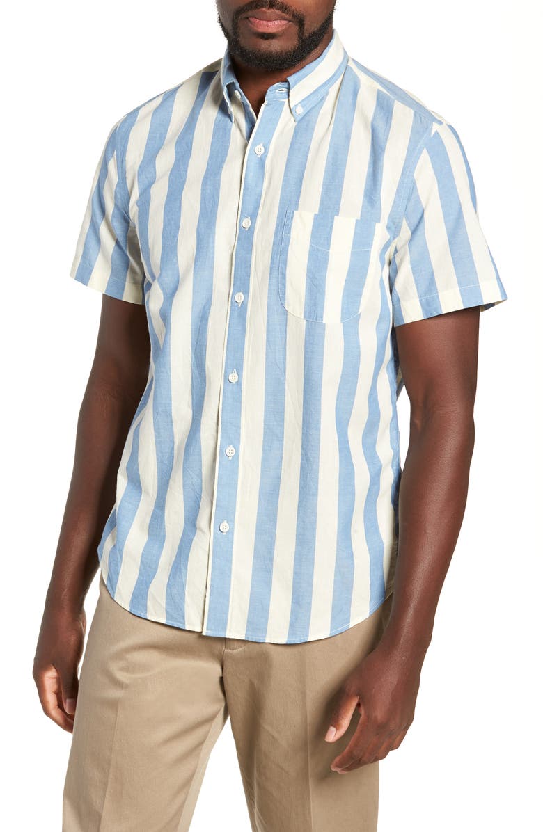 J.Crew Regular Fit Madras Stripe Sport Shirt | Nordstrom