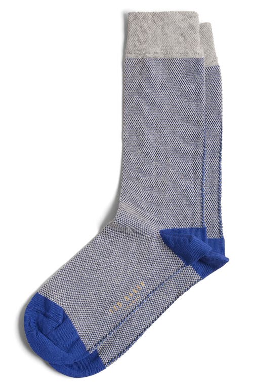 Cortex Micropattern Dress Socks in Grey