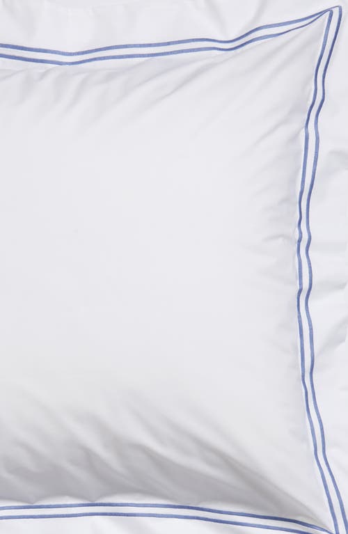 Shop Sferra Grande Hotel Euro Sham In White/cornflower