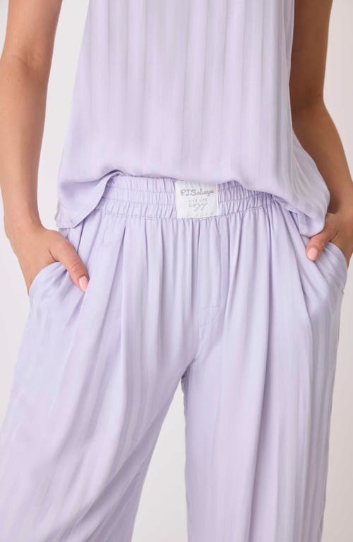 Shop Pj Salvage Sateen Sunday Pants In Soft Orchid