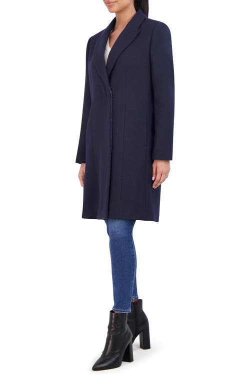 Cole Haan Signature Wool Blend Coat In Navy