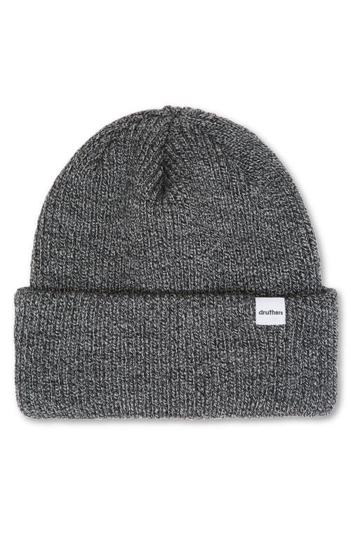 Druthers Nyc Merino Wool Ribbed Beanie In Black