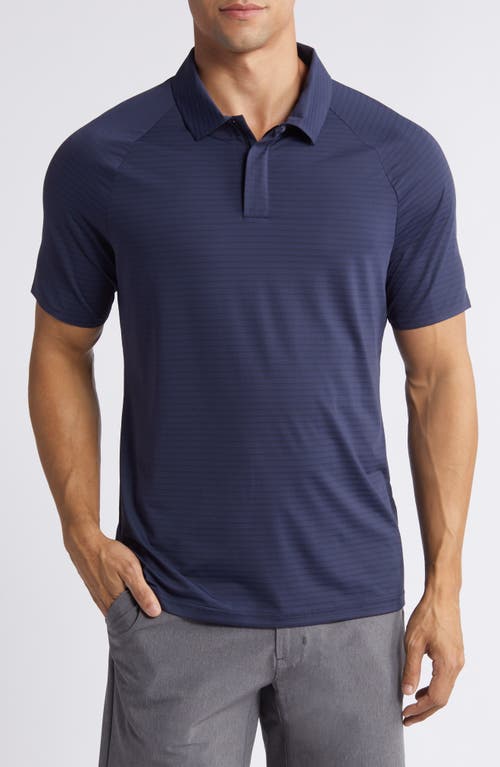 Fadeout Stripe Performance Polo in Navy Eclipse