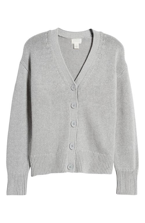 Shop Caslonr Caslon(r) Pima Cotton Cardigan In Grey Heather