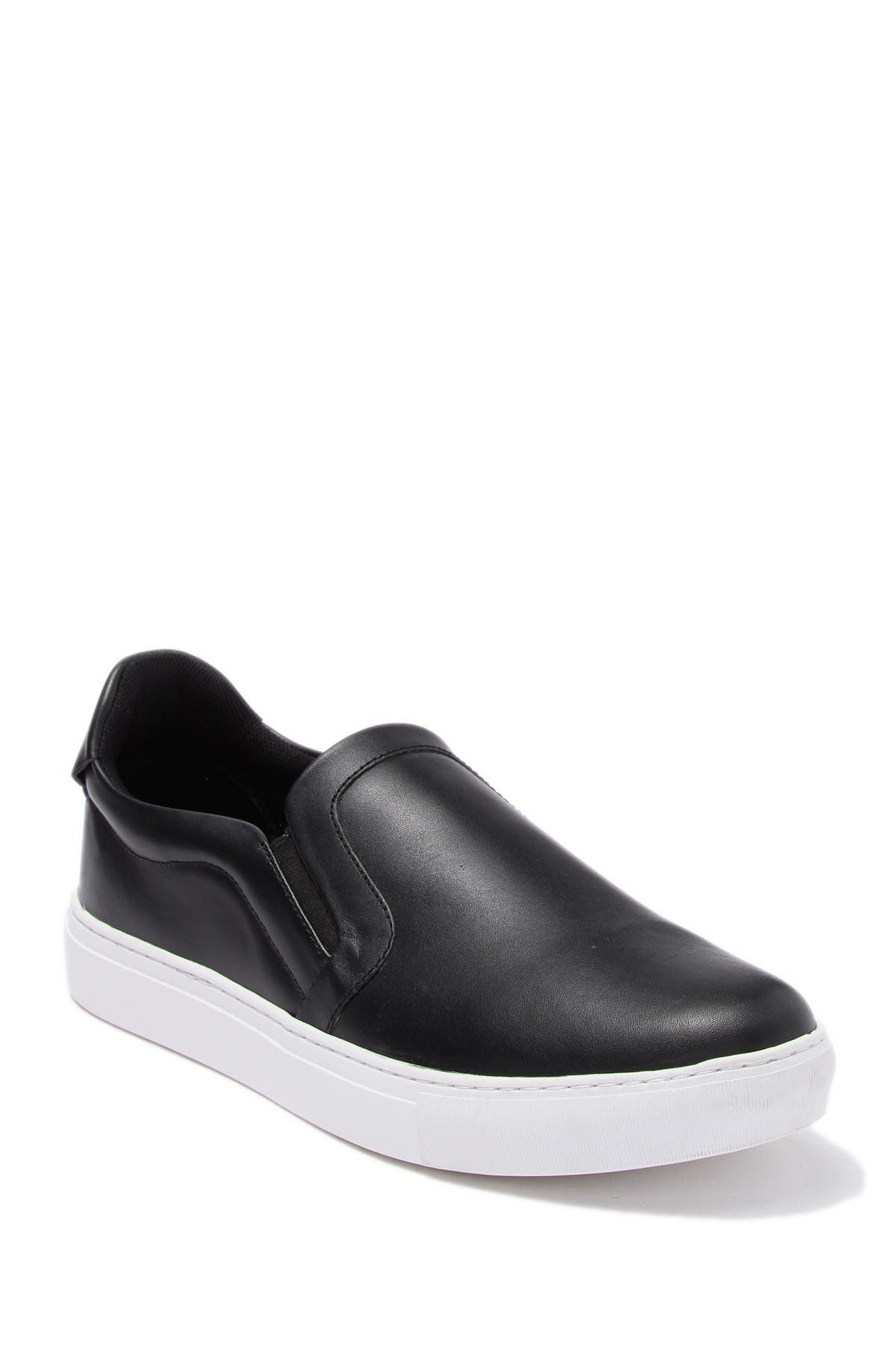 versace collection leather slip on sneaker
