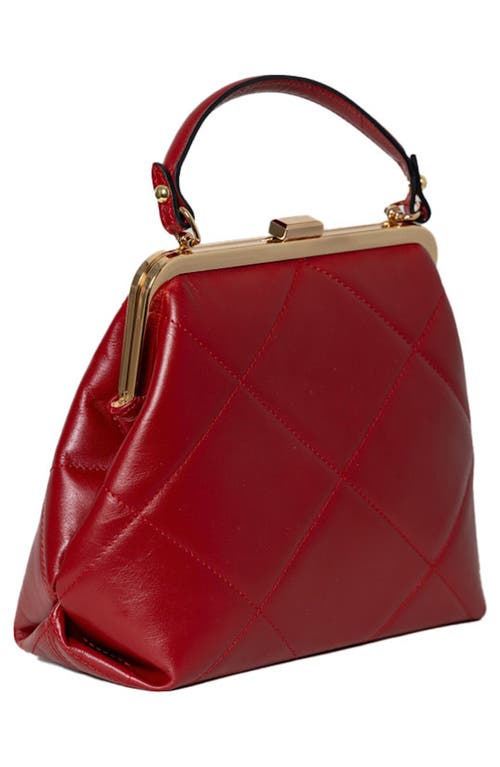 Persaman New York Quilted Satchel Top-handle Bag In Red