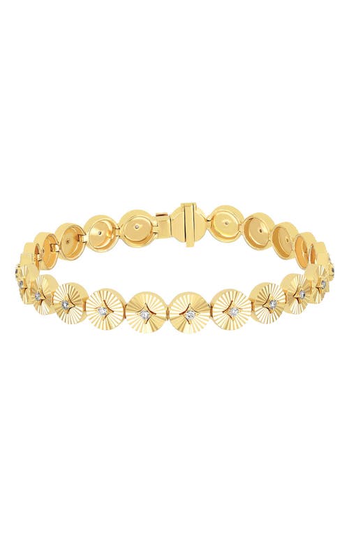EF Collection Diamond Disc Eternity Bracelet in 14K Yellow Gold at Nordstrom