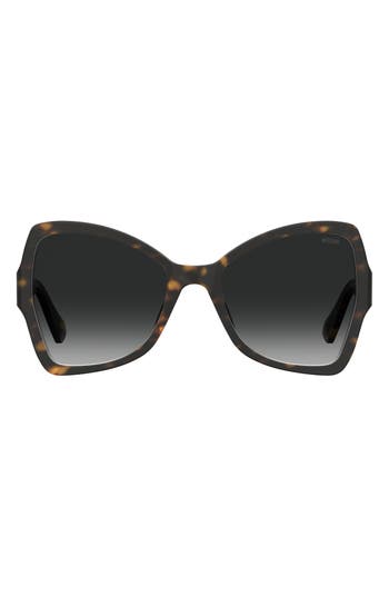 Moschino 54mm Butterfly Sunglasses In Brown