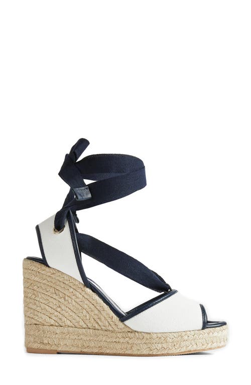 Shop Lk Bennett Chiara Espadrille Sandal In Navy/cream