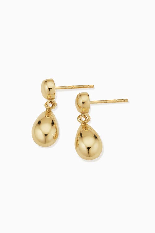 Oradina 14k Gold Dripping Gold Drop Earrings In Yellow Gold