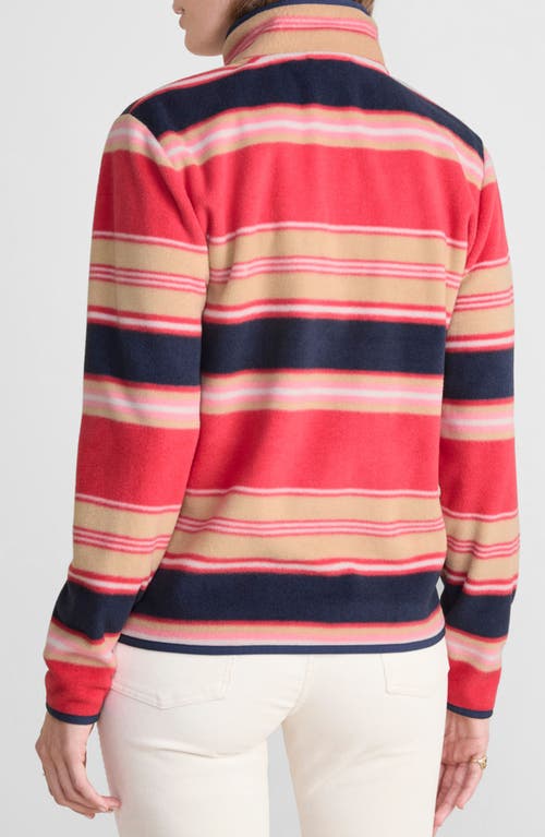 VINEYARD VINES VINEYARD VINES STRIPE FLEECE QUARTER ZIP PULLOVER 