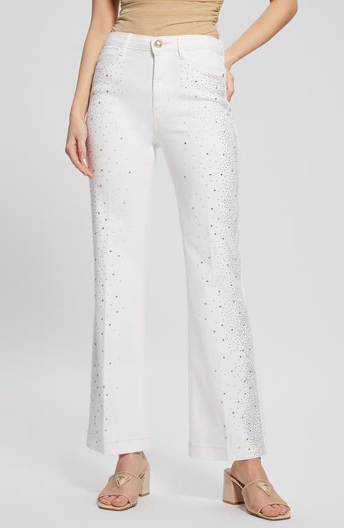 Guess Women's 1981 Embellished Kick Flare Jeans In Soda Bling