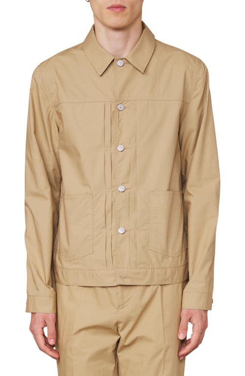 Officine Générale Leo Cotton Poplin Jacket British Khaki at Nordstrom,