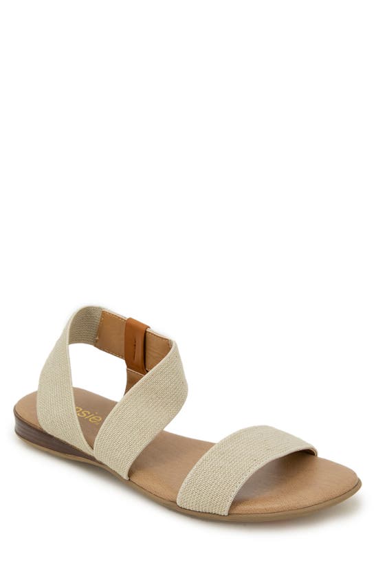 Kensie Byrum Elastic Strap Sandal In Light Natural Linen | ModeSens