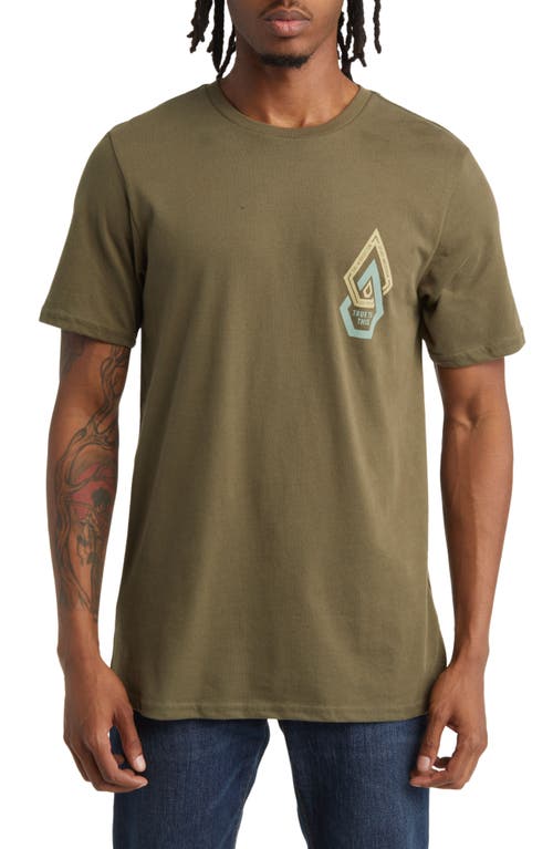 Volcom Entanglement Stone Tech Graphic T-Shirt in Military