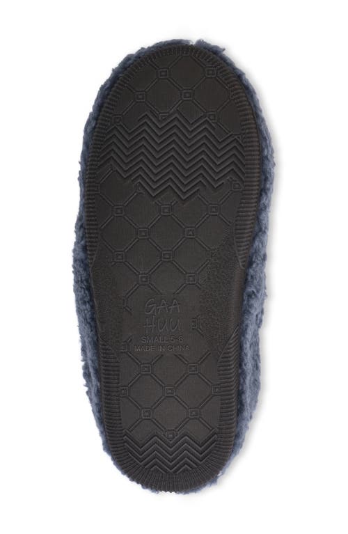 Gaahuu Berber Faux Shearling Lined Slipper In Denim