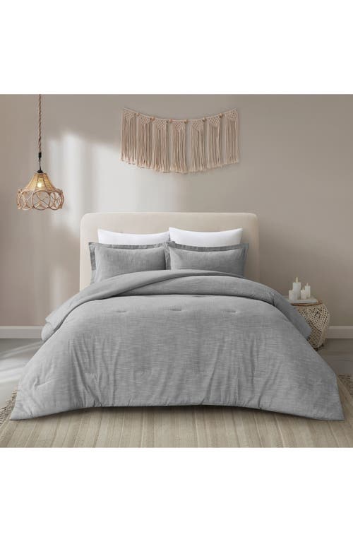 Shop Inspired Home Cotton Comforter & Sham Set In Grey