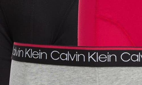 Shop Calvin Klein 3-pack Stretch Cotton Boxer Briefs In Jtl Empower/grey