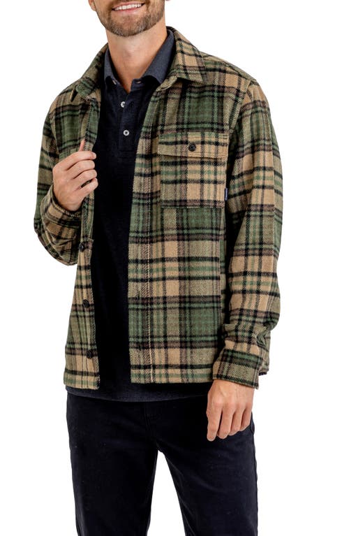 Shop Rainforest Trailmaster Heavyweight Brushed Flannel Button-up Shirt In Olive Plaid