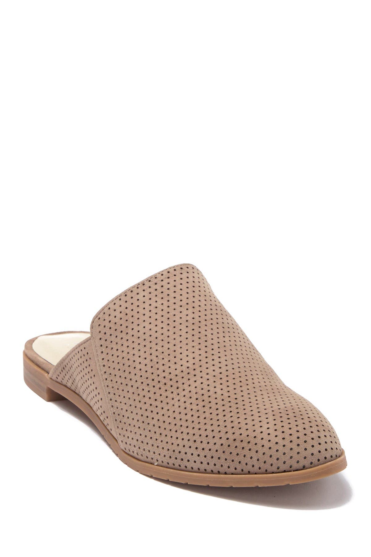 Ruthie Perforated Suede Mule Flat 