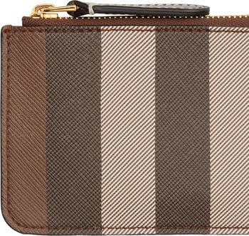 Burberry Lancaster Check Trifold Wallet Dark Birch Brown