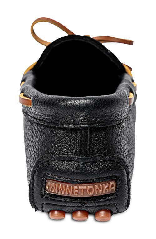 Shop Minnetonka Classic Driving Shoe In Black