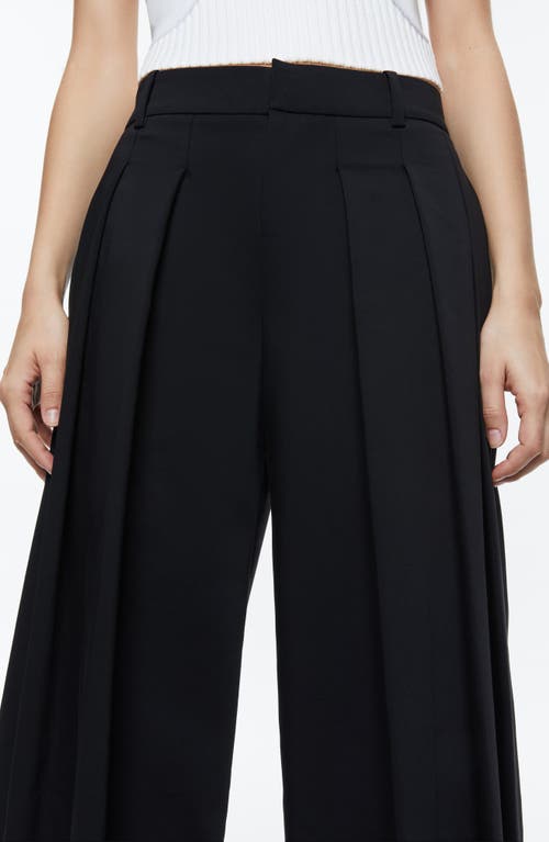 Shop Alice And Olivia Alice + Olivia Blaire Pleated High Waist Wide Leg Pants In Black