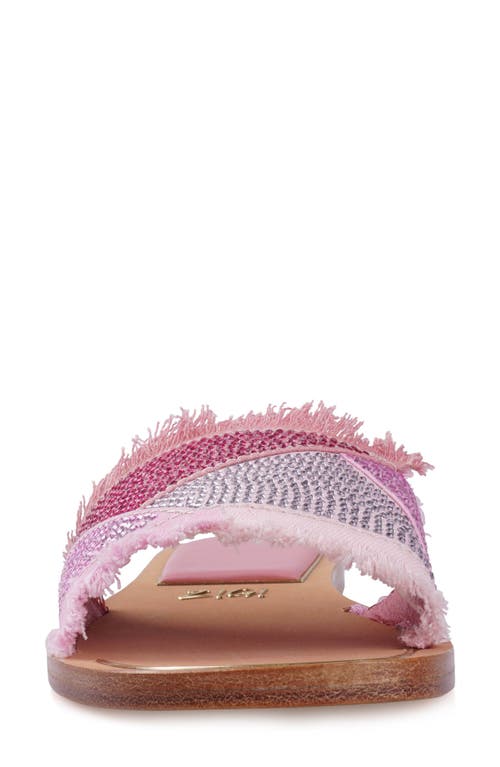 Zigi Tamy Rhinestone Slide Sandal In Pink Denim
