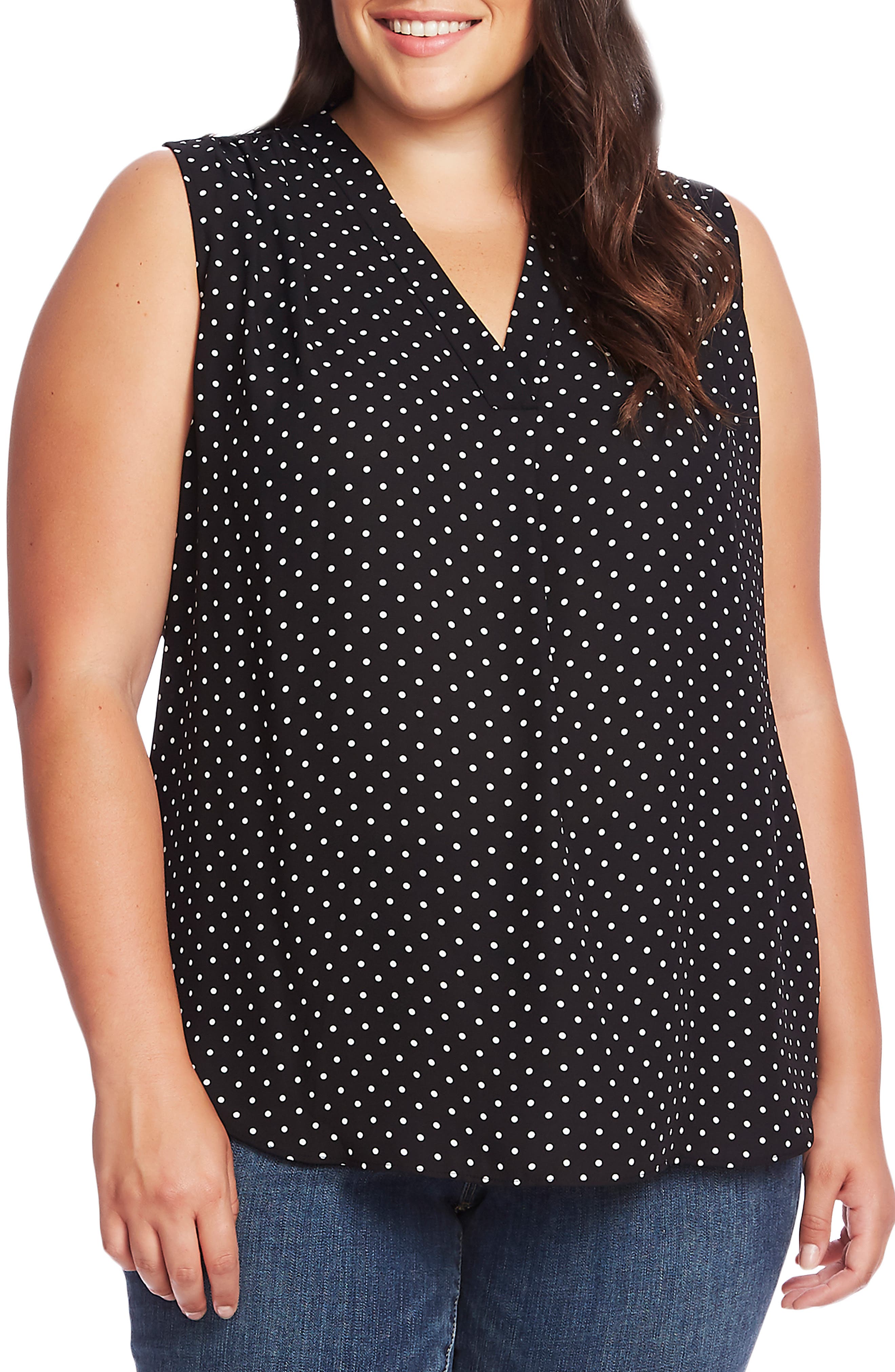 polka dot sleeveless top