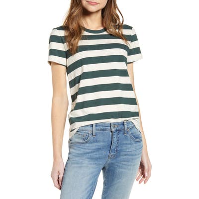 Lucky Brand Stripe Crewneck T-Shirt, Green