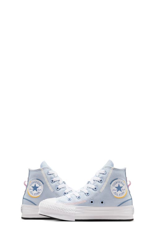 Shop Converse Kids' Chuck Taylor® All Star® Eva Lift High Top Sneaker In Cloudy Daze/white/thunder