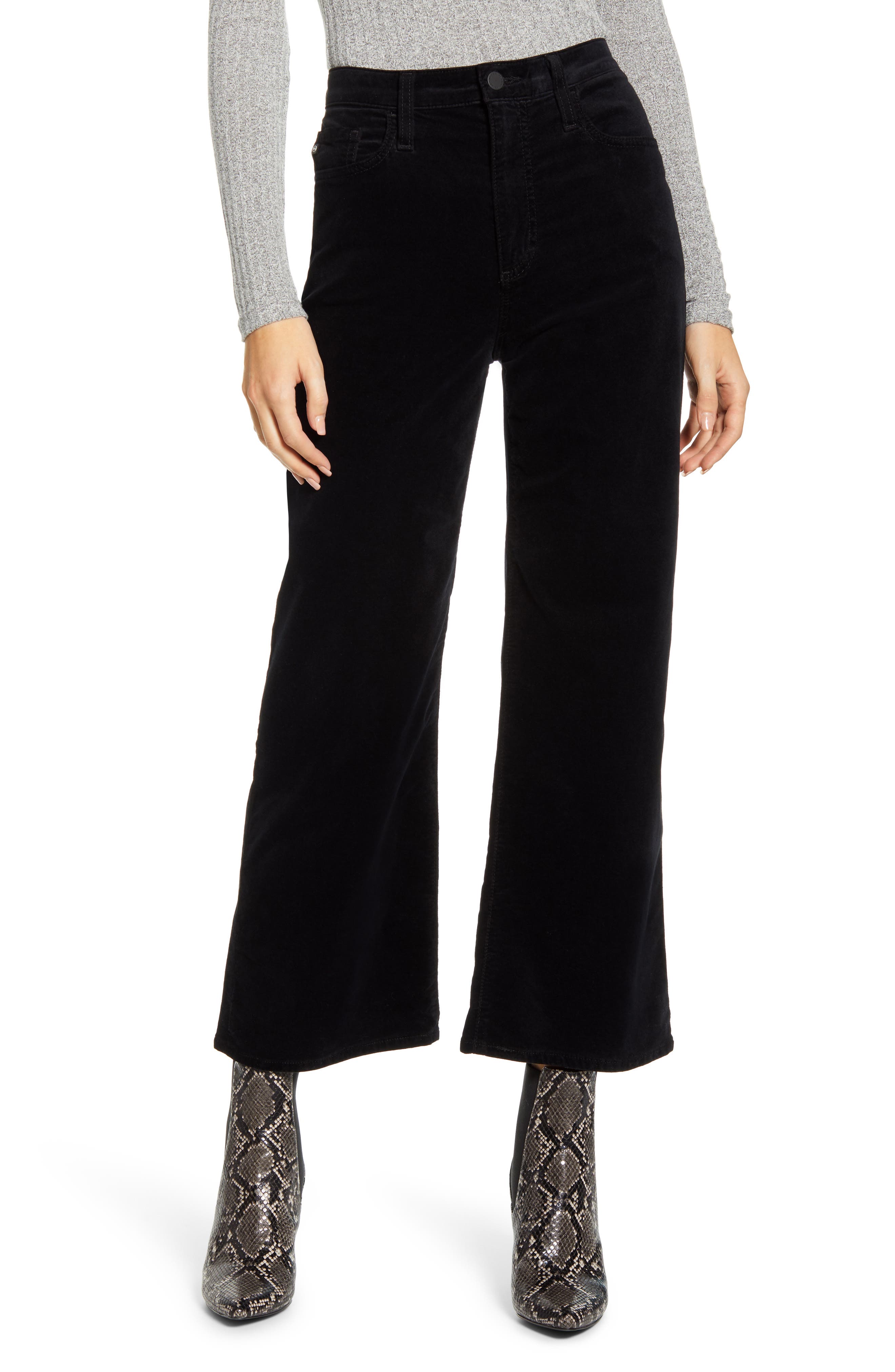 velvet crop pants