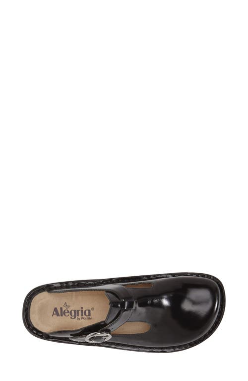 Shop Alegria By Pg Lite Classic Clog In Black Waxy Leather