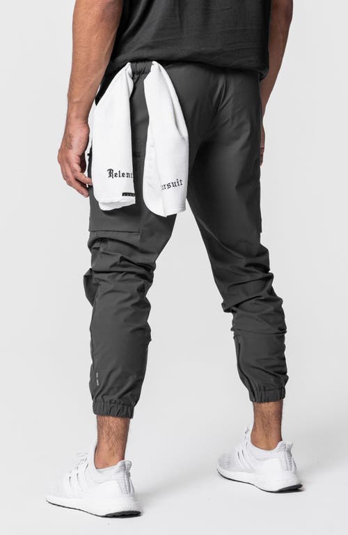 Shop Asrv Tetra-lite™ Water Repellent Zip Track Pants In Space Grey