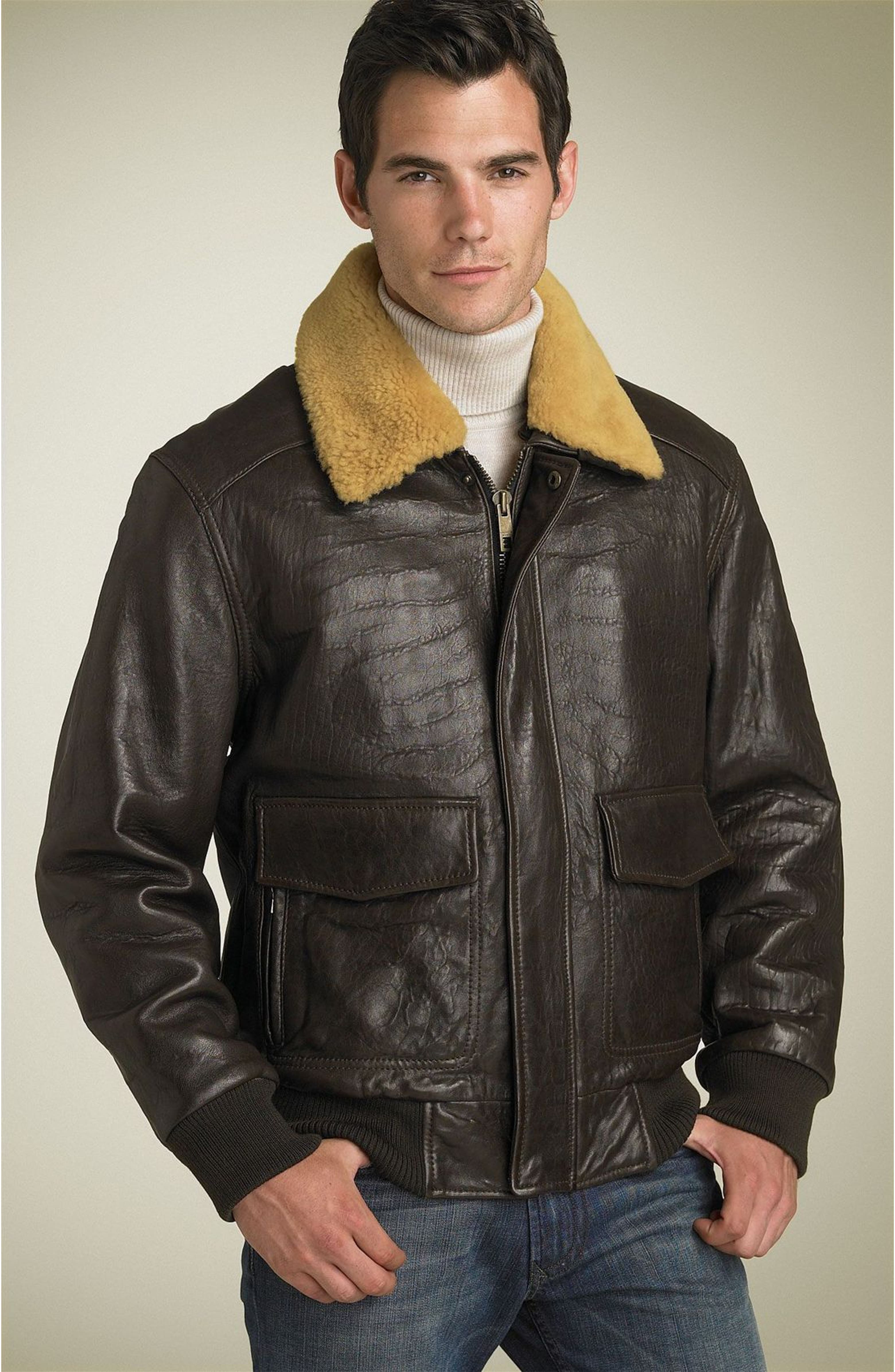 Andrew Marc New York Lambskin Leather Bomber Jacket | Nordstrom