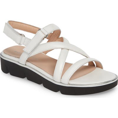 Patricia Green Capri Platform Slingback Sandal, White