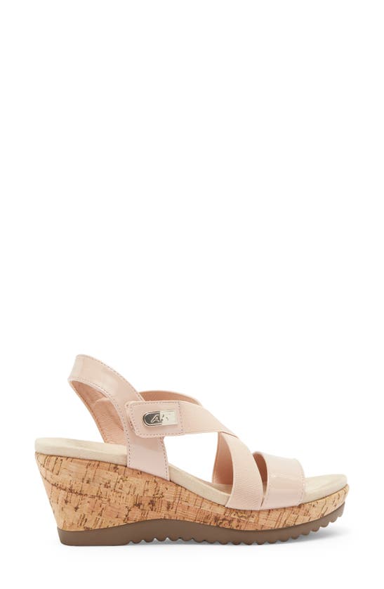 Shop Anne Klein Runit Wedge Platform Sandal In Blush