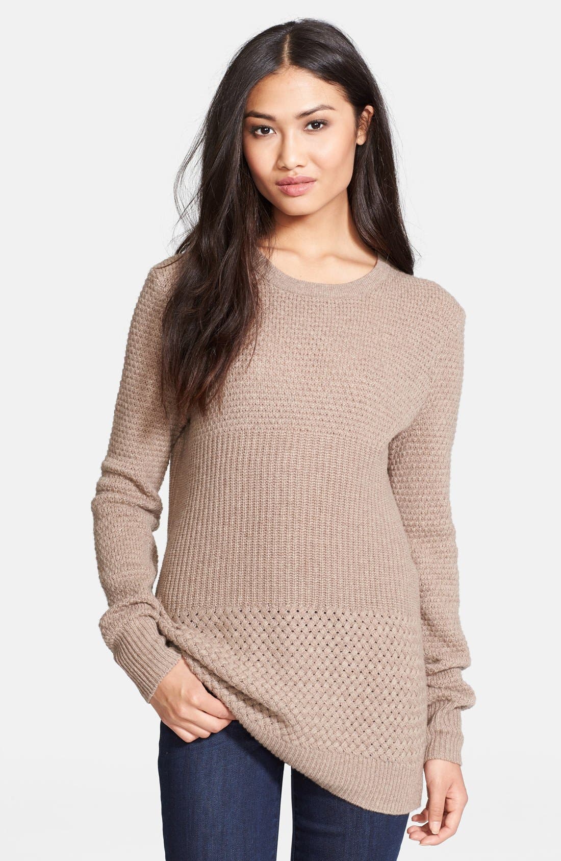 Equipment Mixed Knit Wool & Cashmere Crewneck Sweater Nordstrom