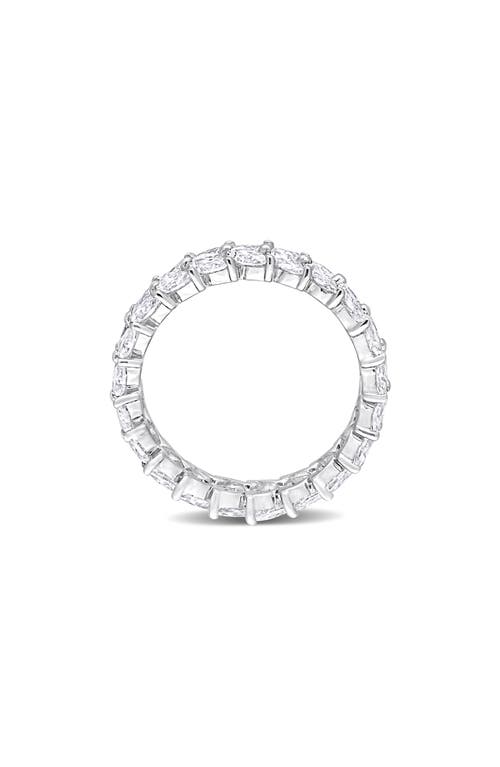 Shop Delmar Sterling Silver Marquise Lab Created Moissanite Eternity Ring