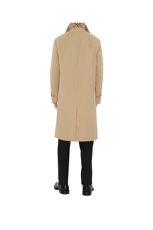 Shop Burberry Long Camden Heritage Car Coat In Honey