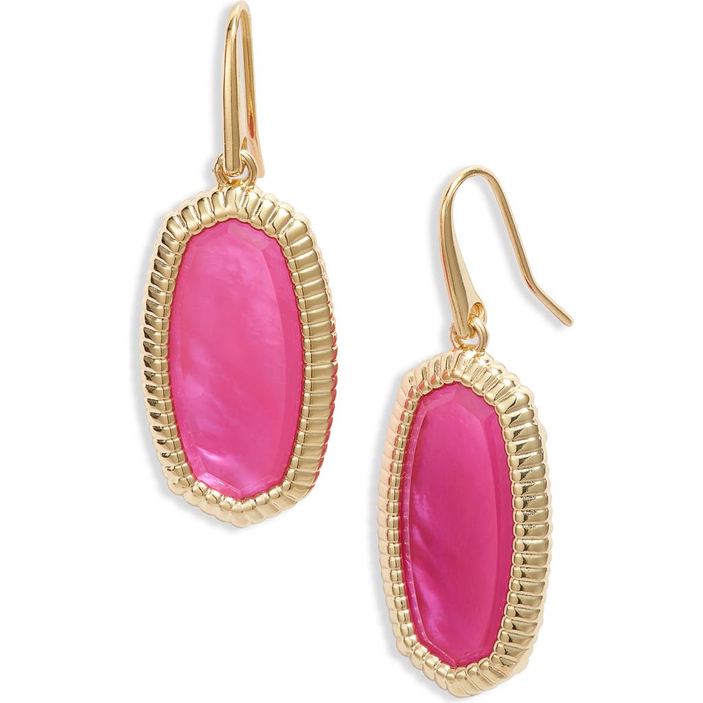 Kendra Scott Dani Ridge Frame Drop Earrings In Pink