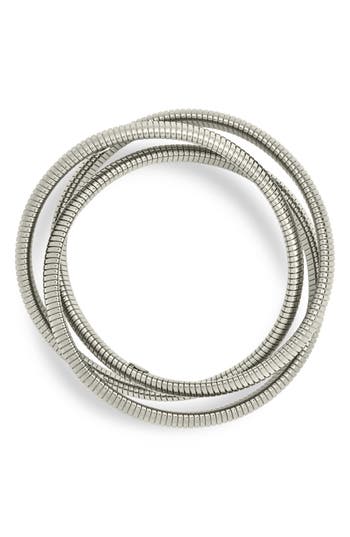 Sterling Forever Briar Set Of 3 Stackable Bracelets In Silver
